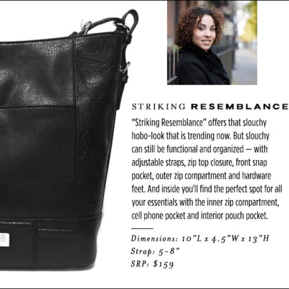 NWT Beijo "Striking Resemblance” handbag Black - Picture 10 of 10